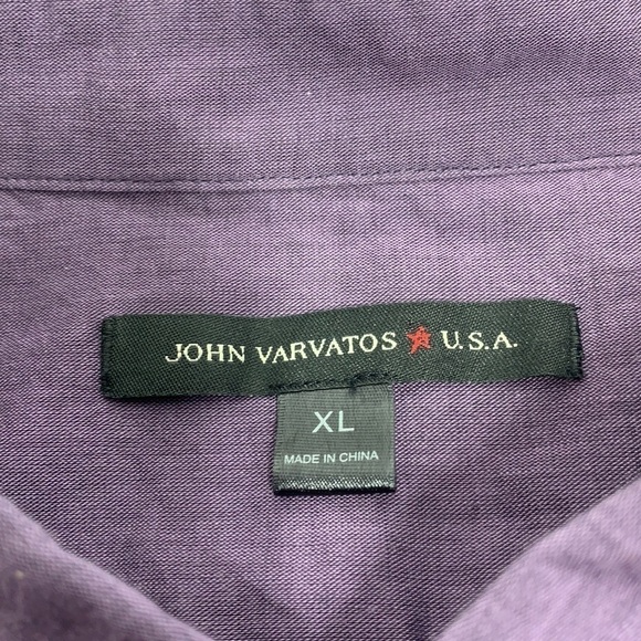 WOMEN’S John Varvatos Purple Sheer Button Down Convertible Sleeve Shirt Size XL - Picture 4 of 5